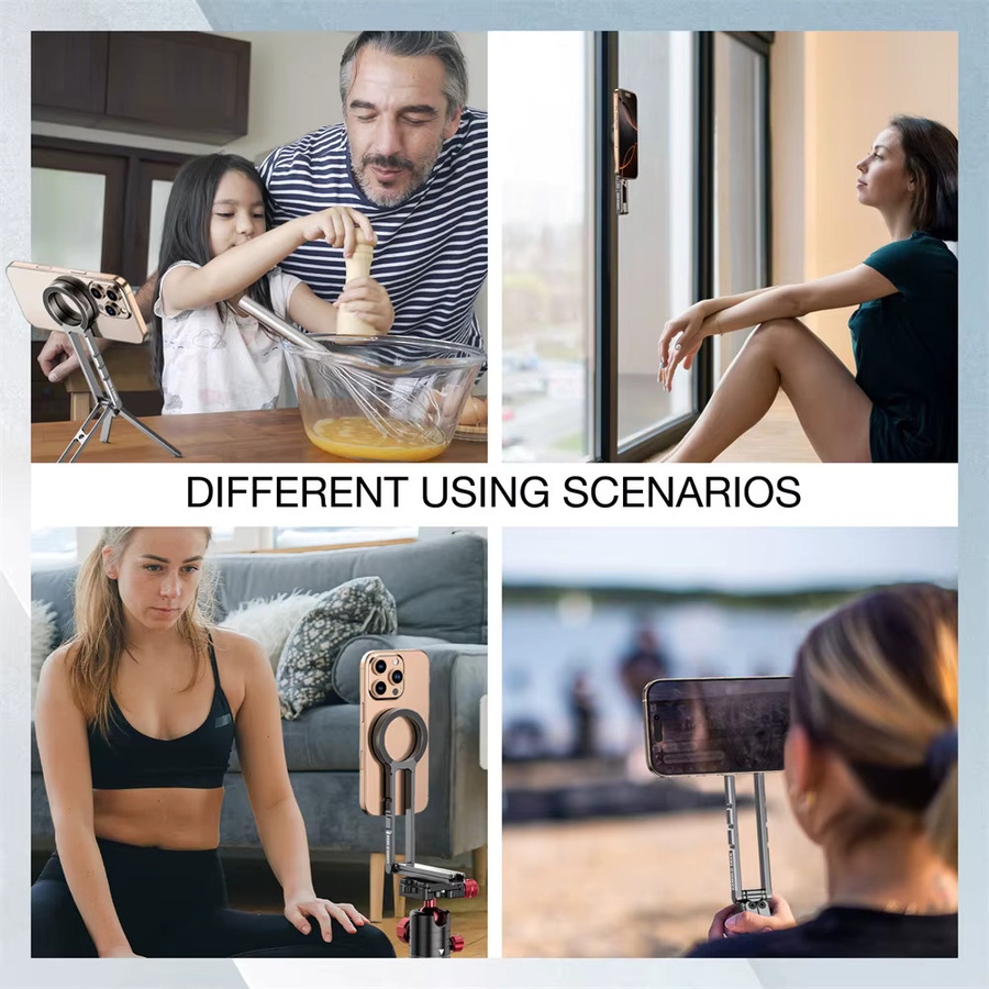 CAMOLO Doppelseitiger magnetischer Telefonstativ mit MagSafe-Halterung für iPhone und Android, ideal für Vlog und Live-Streaming - Bild 4