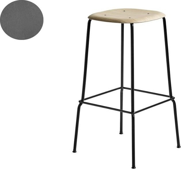 HAY Soft Edge 80 Bar Stool aus Stahl in minimalistischem Design - Bild 1