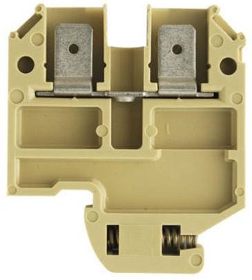 Weidmüller Durchgangsreihenklemme 9520320000 Schraube, Beige und Gelb, 100 Stück - Bild 1