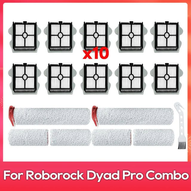 OSSIEAO Weiche Bürstenrolle und HEPA-Filter Ersatzteil Set in Weiß für Roborock Dyad Pro, Dyad Pro Combo, WD2H1A und A10 Ultra - Bild 1