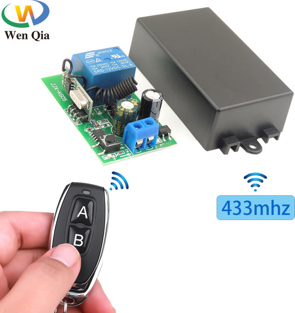 WenQia Drahtloser Fernbedienung Schalter 433 MHz 220 V RF Empfänger und Sender für LED Lichter und DIY-Projekte - Bild 1
