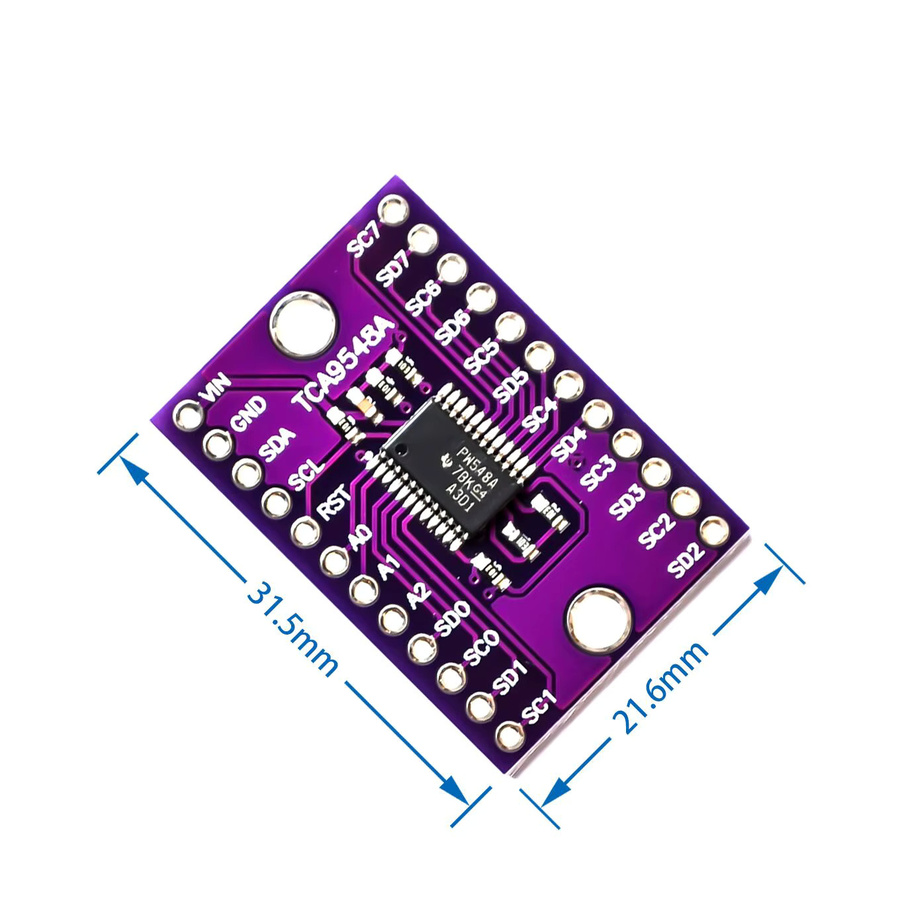Si Tai&SH TCA9548 TCA9548A 1-zu-8 I2C 8-Wege-Mehrkanal-Erweiterungsplatine IIC-Modul-Entwicklungsplatine in Lila - Bild 2