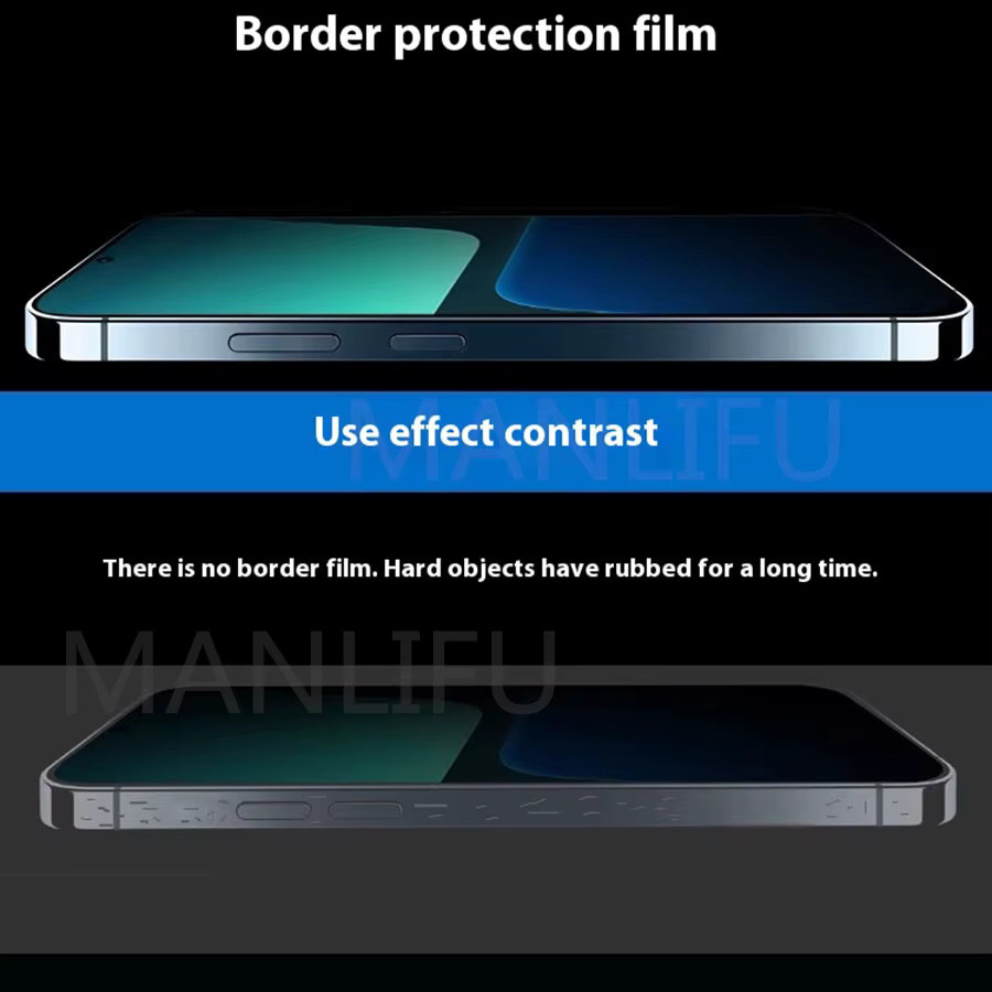 5er Pack Hydrogel Seiten-Schutzfolien für Xiaomi 14 Ultra, Xiaomi 14 Pro und Xiaomi 13 Ultra, transparent, Anti-Scratch Rand-Schutz für den Telefonrahmen - Bild 3