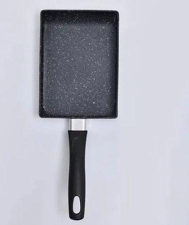 Tamako Antihaft-Bratpfanne in Schwarz für Steak, Frühstück und Eierrollen aus Medizinstein
