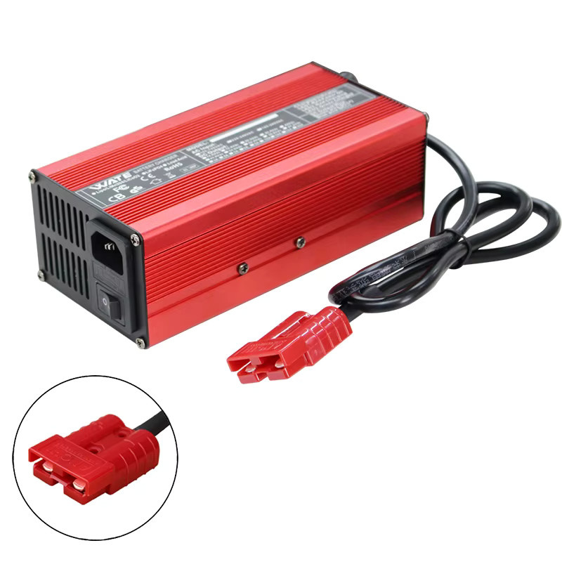 WATE Intelligentes LiFePO4 Batterieladegerät 73V 10A 20S 60V mit Anderson Plug in Silber - Bild 3