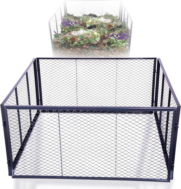 Novatool Garten-Komposter aus Metall in Schwarz mit erweiterbarem Stecksystem, B/T/H: 100 x 100 x 50 cm - Bild 1