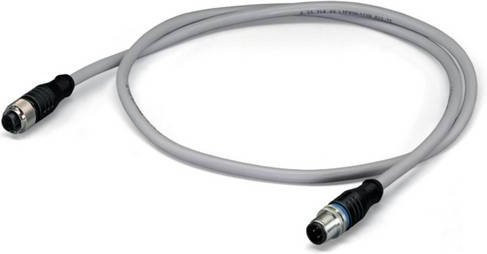 WAGO 756-3105/040-200 Sensor-Aktor-Datensteckverbinder konfektioniert M12 Stecker gerade Buchse gerade grau 20,00 m - Bild 1