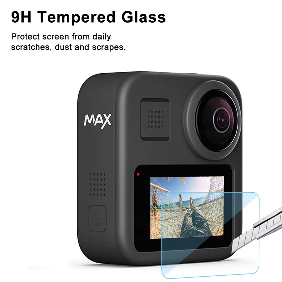 Gehärtete Displayschutzfolie aus Glas für GoPro MAX und GoPro MAX 2 in Transparent - Bild 2