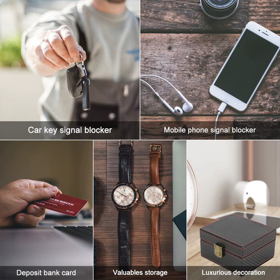 ODOMY Signal Blocker Sicherheitsbox in Schwarz als Faraday-Box zum Diebstahlschutz für Handy, Bankkarten und Autoschlüssel - Bild 3