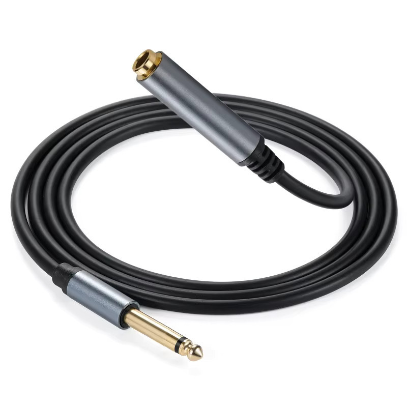 TS Mono Stereo 6,35 mm Stecker auf Buchse Verlängerungskabel Adapterleitung - Bild 4