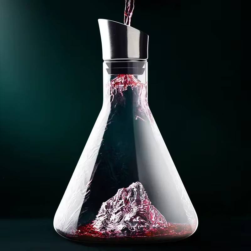Kreatives Kristallglas Wein und Whisky Dekanter Set aus bleifreiem Glas, 1,5 l - Bild 2