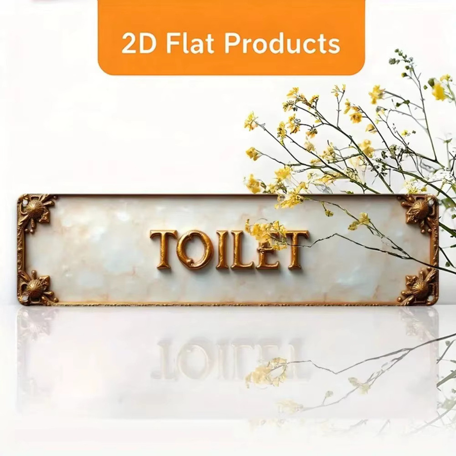 CIFBUY Vintage Toilettenschild aus Metall als Aluminiumplakette zur Wanddekoration für dein Zuhause oder Büro, B: 40,0 cm, H: 10,0 cm, T: 1,0 cm - Bild 4