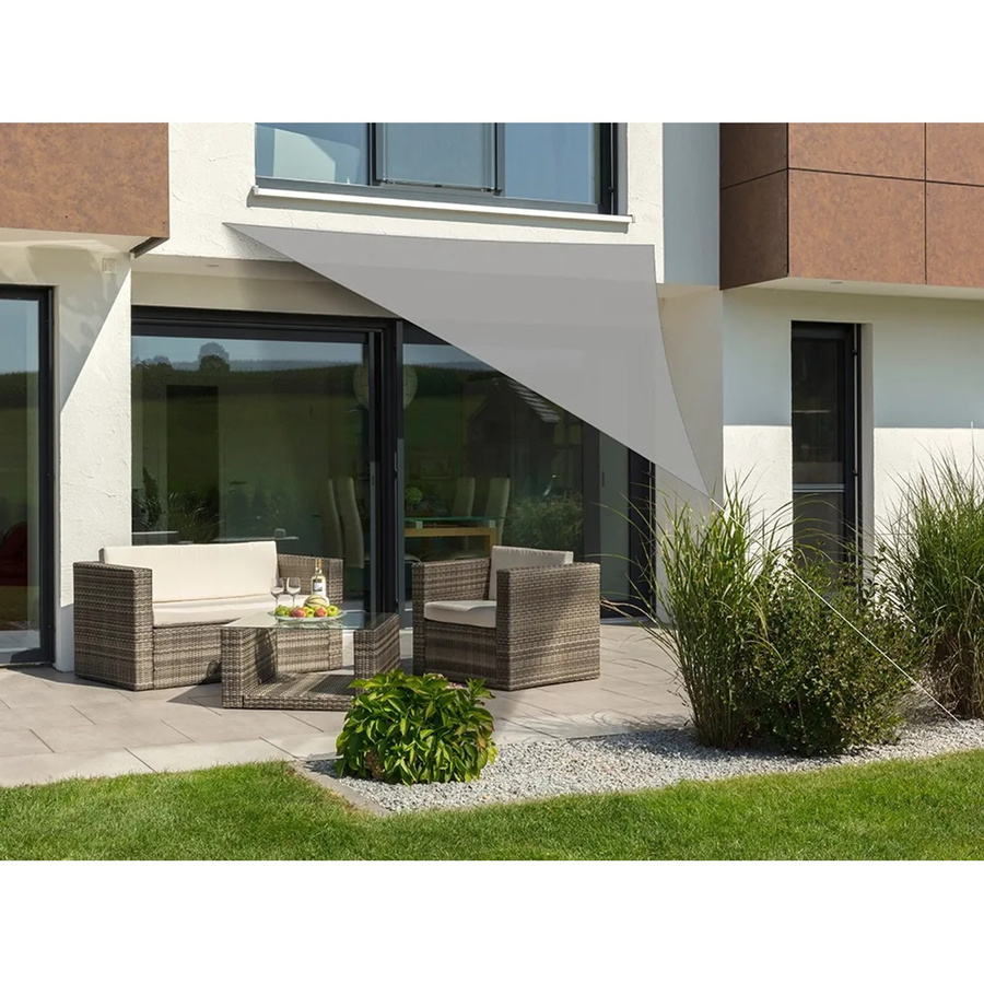 Schneider Sonnensegel Teneriffa aus HDPE-Gewebe Silbergrau B/B/B: 360 x 360 x 360 cm - Bild 2