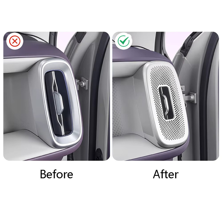 Leapmotor B10 Auto Mittelkonsole Luftauslass Abdeckung für die rechte und linke Seite, Farbe: Silber - Bild 5