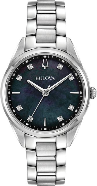 Bulova Armbanduhr, Quarz, Edelstahl, Schwarz, 34 mm, Damen - Bild 1