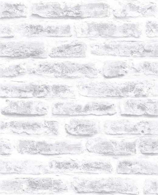 Superfresco Easy Vliestapete Realistic Brick in Weiß und Grau, B: 0,52 m, L: 10,05 m - Bild 1