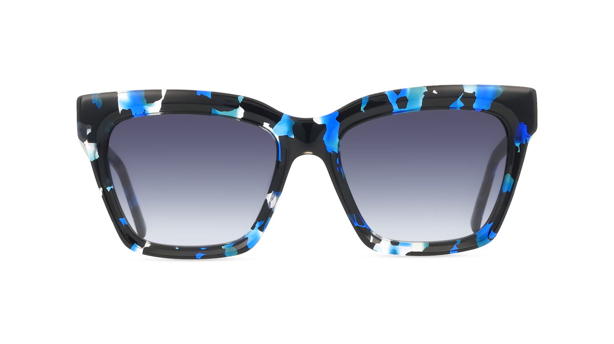 DKNY DK551S Sonnenbrille Cat Eye, Vollrand, Acetat, Unisex, blau - Bild 1