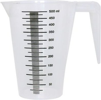 Schneider Messbecher aus Kunststoff in Beige mit schwarzer Skala, 500 ml - Bild 1