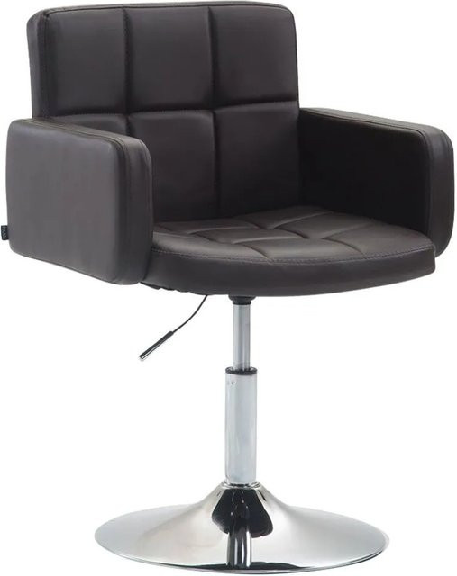 DELUKE Lounger Sessel RIYADH in Braun aus Kunstleder mit Metallgestell, B/T/H: 58 x 48 x 80 cm - Bild 1