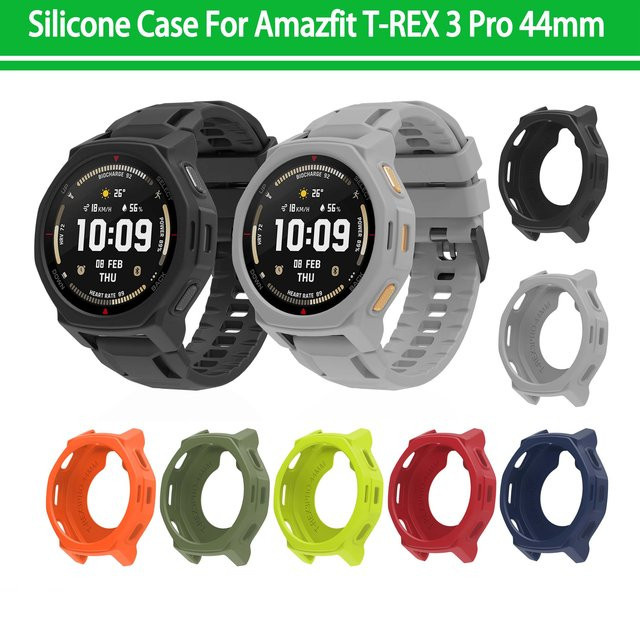 Huami Silikonhülle für Amazfit T-REX 3 Pro 44 mm Smartwatch, Schwarz, Unisex - Bild 1