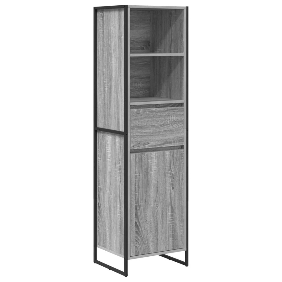 vidaXL Bücherregal aus Holzwerkstoff in Grau, B: 43 cm, T: 36 cm, H: 150,5 cm - Bild 2