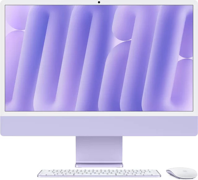 Apple iMac 24 Zoll M4 All-in-One Computer Violett mit 8-Core CPU, 8-Core GPU, 24GB RAM und 1TB SSD - Bild 1