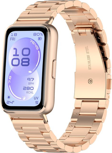 Techsuit Uhrenarmband Edelstahl, Roségold, Unisex - Bild 1