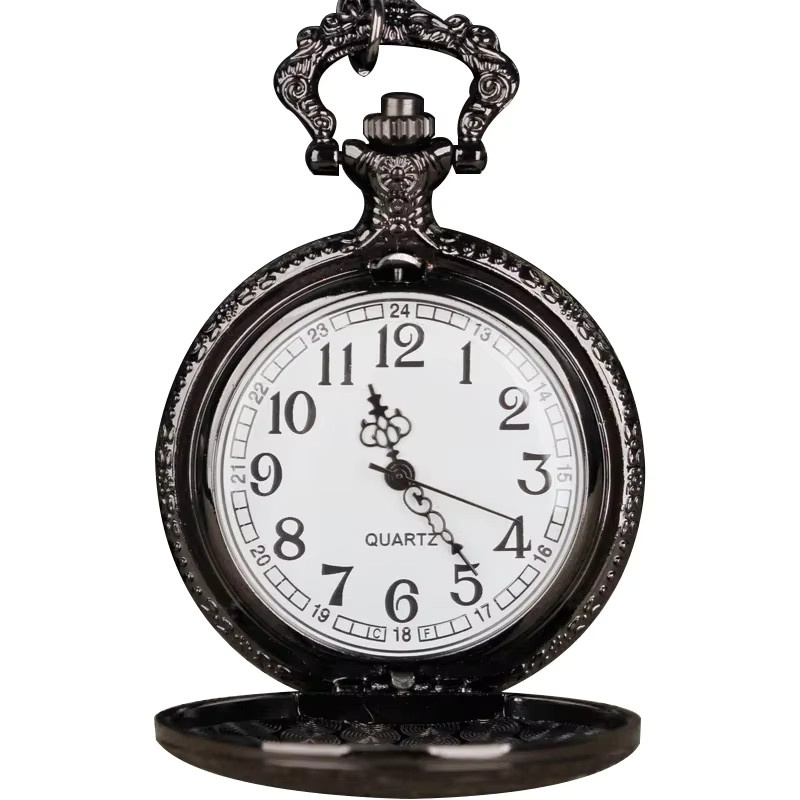 Wecin Taschenuhr Quarz, Messing, Bronze, Wolf, Unisex - Bild 2