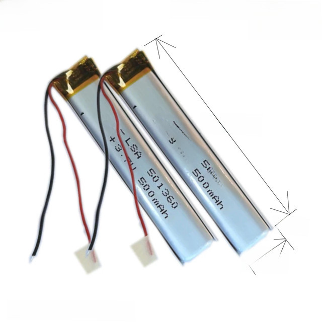 Lanzhd Lithium-Polymer Akku 500mAh 3.7V in Silber für Bluetooth Laserpointer und LED Light Bar - Bild 1