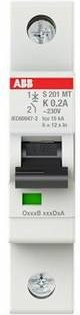 ABB S201MT-K0,2 Sicherungsautomat 0,2A 230V MCB in Weiß - Bild 1