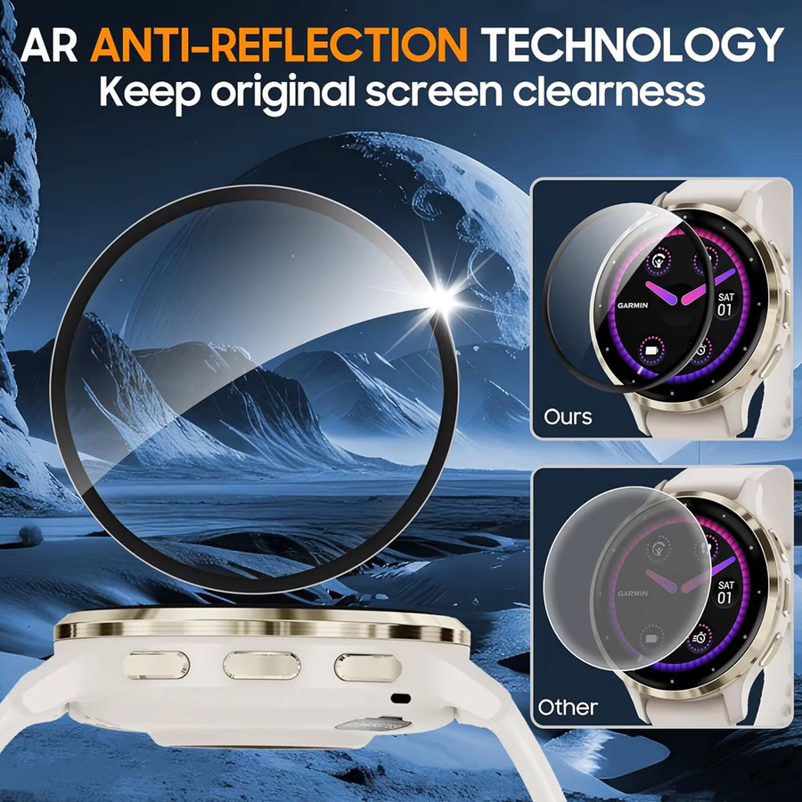 CHIICSMART Displayschutzfolie für Garmin Venu 4, 45 mm, 41 mm, transparent - Bild 3