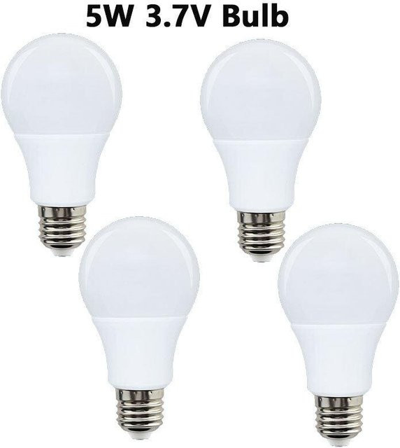 YJMP Super Lighting E27 LED Niederspannungs-Glühbirne 3.7V 5W Kugelförmig Weiß - Bild 1