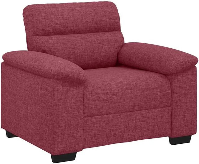 vidaXL Sessel in Weinrot mit Stoffbezug und Armlehnen, B/T/H: 100 x 81 x 84 cm - Bild 1