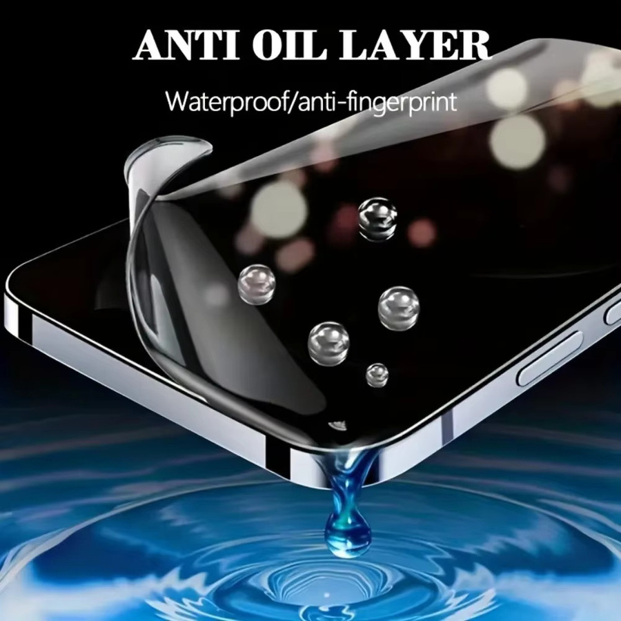 3 Stück DIXSG Anti Spy Hydrogel Displayschutzfolie Full Cover für iPhone 16 15 14 13 12 11 Pro Max Plus X XR transparent - Bild 3