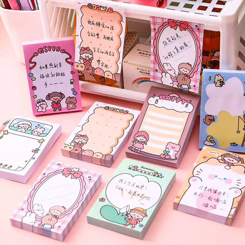 TWBEB Kawaii Cartoon-Notizblöcke für Mädchen mit 80 Blatt in Multicolour - Bild 1