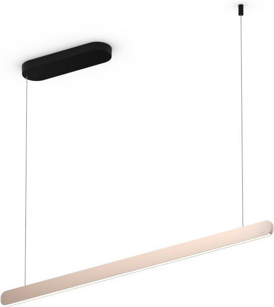 Occhio Mito linear volo 100 up LED-Pendelleuchte in Schwarz matt mit Gold matt Kopf, inklusive Occhio air Modul und x-tra warm LED (2200K - 3500K) zur Tischbeleuchtung - Bild 1