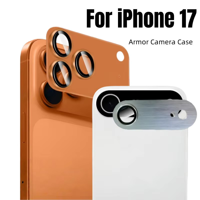 Metall Kamera Schutz für iPhone 17 Pro Max und iPhone 17 Air mit gehärtetem Glas in Schwarz und Multicolour - Bild 1