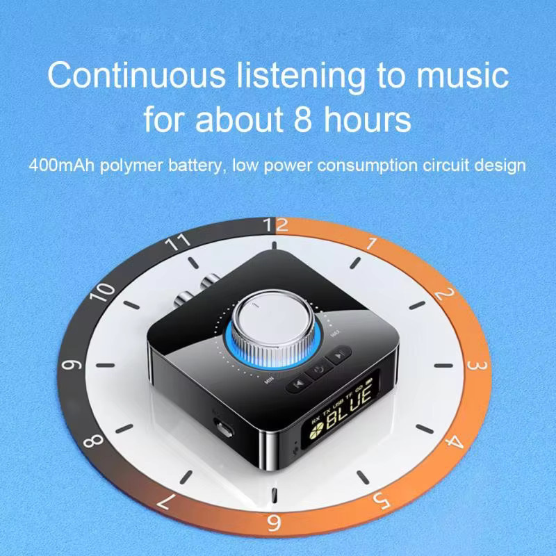 kebidumei Bluetooth 6.0 Audio Sender und Empfänger in Schwarz mit RCA, 3,5mm AUX Jack, TF/U-Disk und Fernbedienung für TV und Car Kit - Bild 5