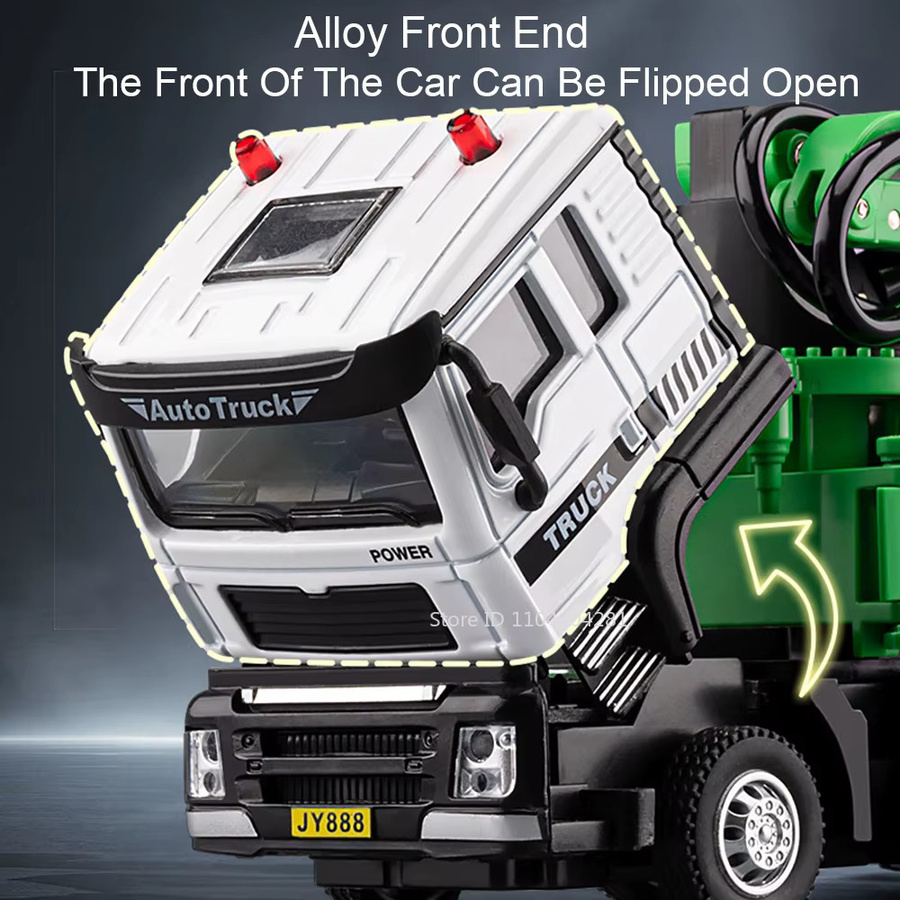 MAKEDA Zement Pumpe Lkw, Modell, 1:32, Metall, mit Licht und Sound - Bild 2