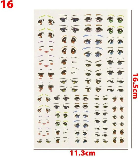 Discover Intime Augen Aufkleber, Puppen Zubehör, Bunt / Mehrfarbig, ab 3 Jahren - Bild 1
