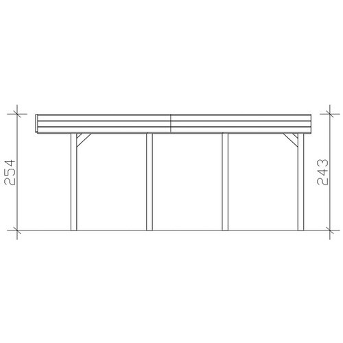 SKANHOLZ Carport Friesland in Braun mit B/T: 557 x 555 cm und einer Firsthöhe von 254 cm, imprägniert - Bild 2
