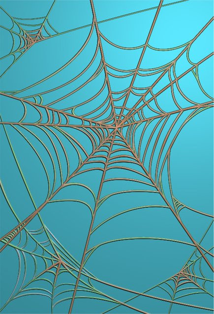 3D-Prägeschablone Spidernet-Hintergrund für Scrapbooking und DIY in Blau, B: 16 cm, H: 11,4 cm - Bild 1