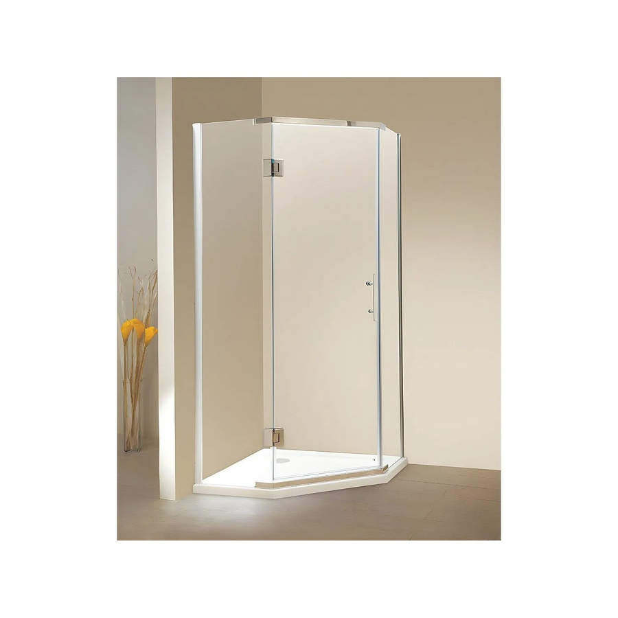 Vente-unique Duschwand Ardia Eckduschwand Silberfarben B: 90 cm, H: 185 cm - Bild 2