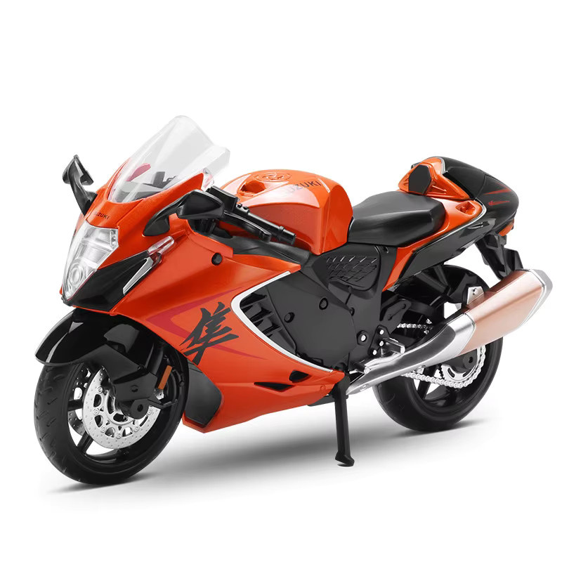 WELLY Hayabusa GSX-1300R Motorradmodell, 1:12, Metall, Grau, Orange - Bild 2