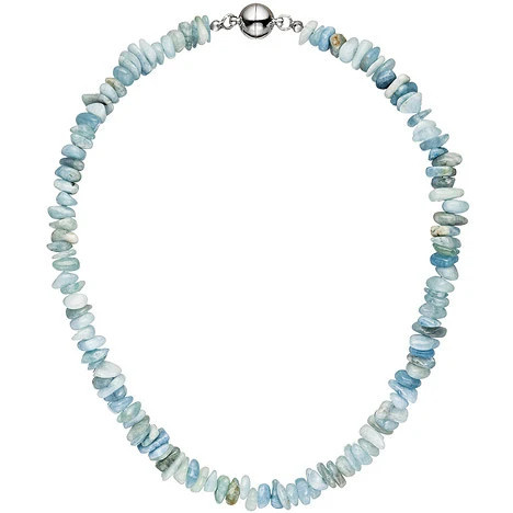 Colfem Halskette, Aquamarin, hellblau, blau, 45 cm, Unisex - Bild 1