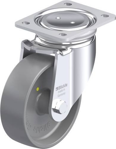 Blickle LUH-PO 150G-ELS Stahlblech-Lenkrolle in Grau mit 150 mm Rad-Durchmesser und 400 kg Tragfähigkeit - Bild 1
