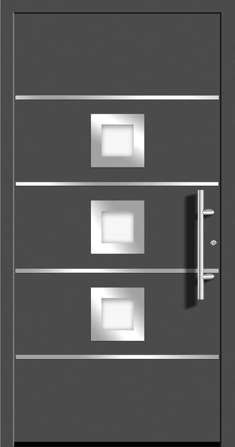 Splendoor Moderno Aluminium-Haustür mit Glaseinsatz, Anthrazit Metallic, Anschlag Rechts, B: 110 cm, H: 210 cm - Bild 1