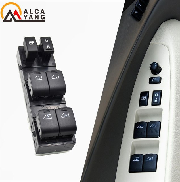 Malcayang Fensterheber Schalter Taste vorne links für Infiniti G35, G37 und Q40, Teilenummer 25401-9N00D - Bild 1