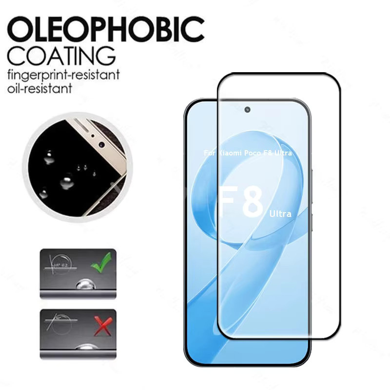 4er-Pack Xiaomi POCO F8 Ultra Displayschutzfolie aus gehärtetem Glas, Full Cover Glasschutzfolie, transparent - Bild 2
