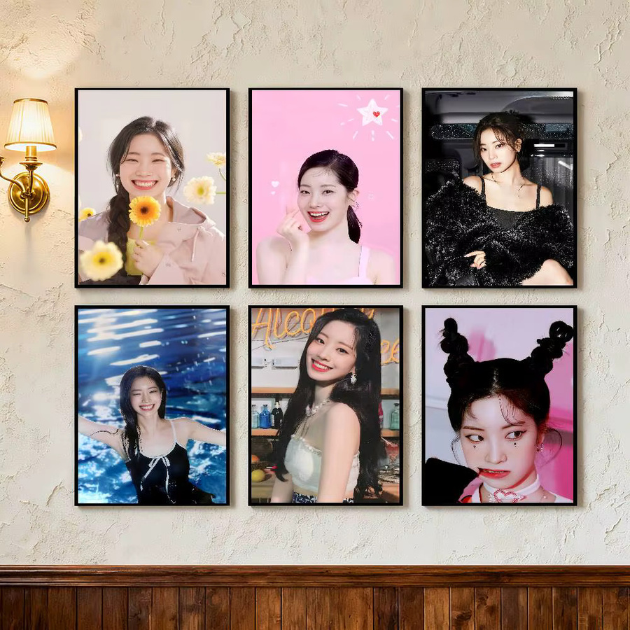 Kayou Kpop Twice DaHyun Poster Kunstdruck im Anime-Stil mit Blumen-Motiv, Mehrfarbig - Bild 3